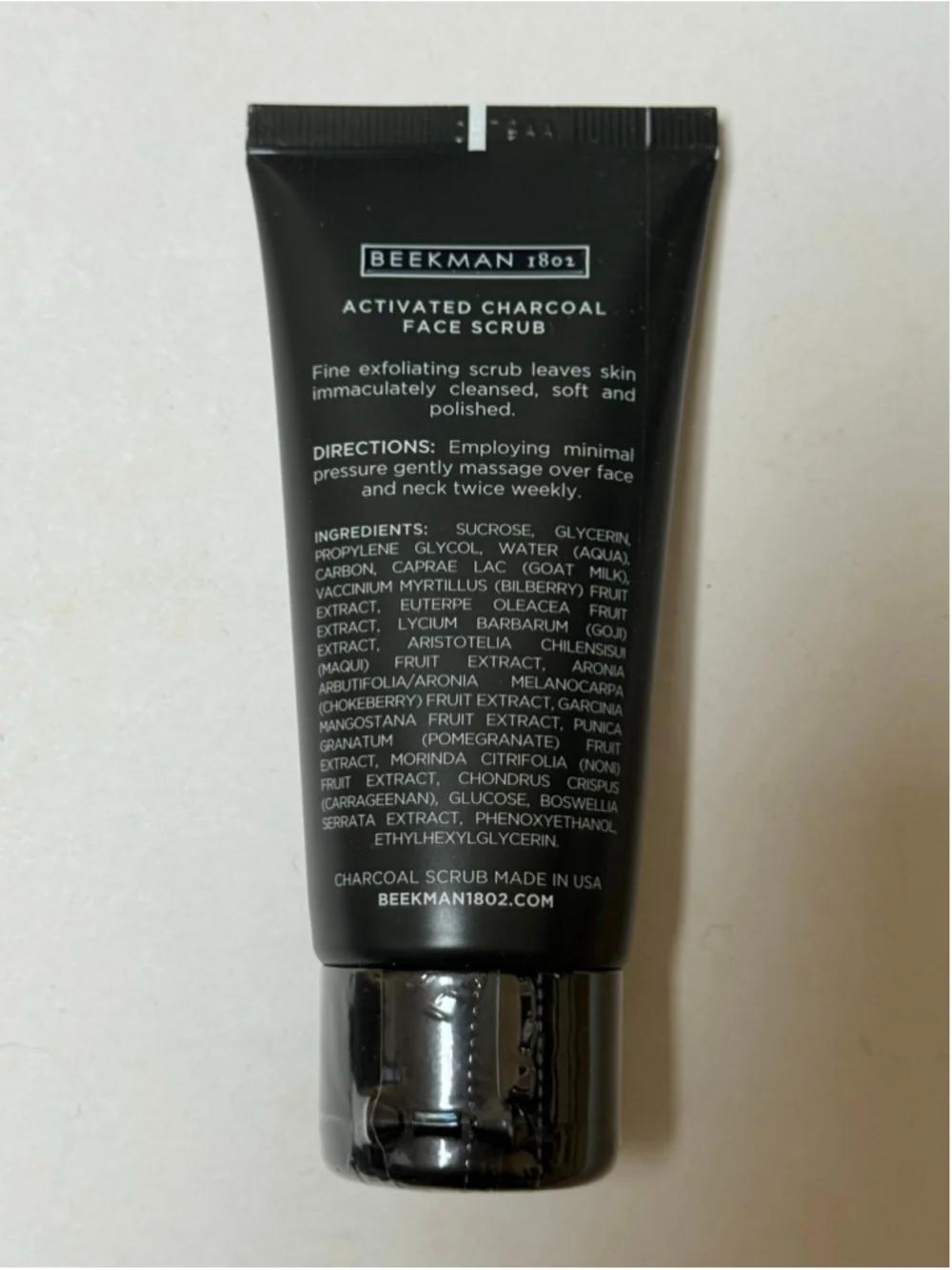 Beekman 1802 Activated Charcoal Face Scrub 2.0 oz NEW